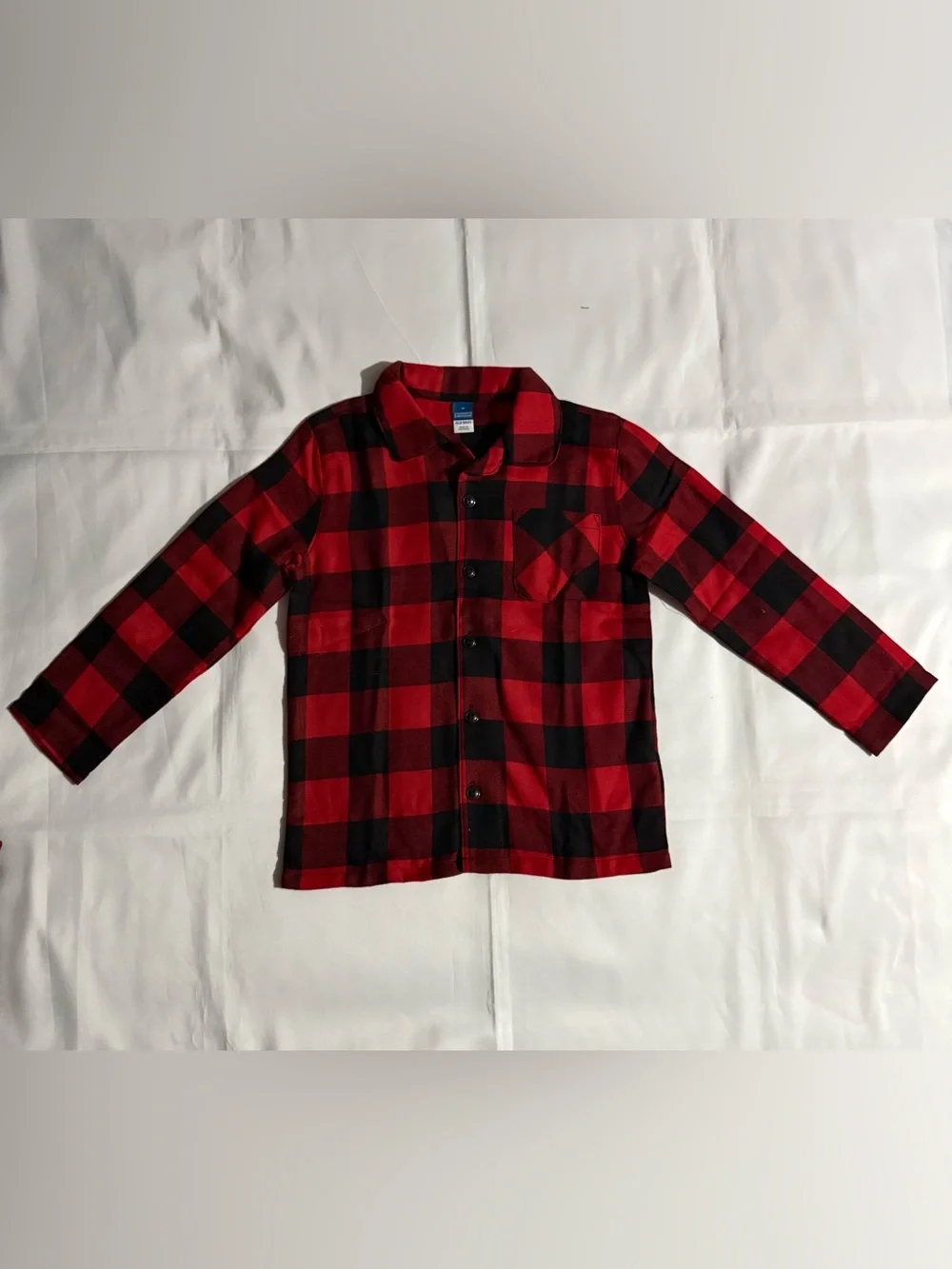 NWT Old Navy Red & Black Flannel Print Pajamas & Slippers Set